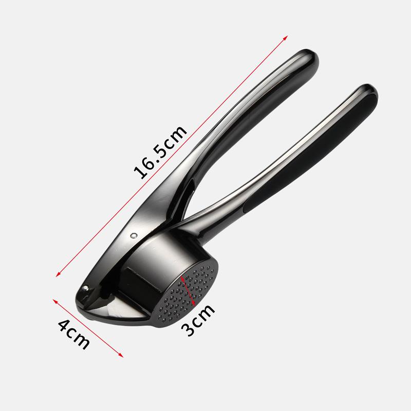 Professional Zinc Alloy Garlic Press Heavy Duty Stainless Steel Easy to Clean Kitchen Tool for Home and Restaurant Use