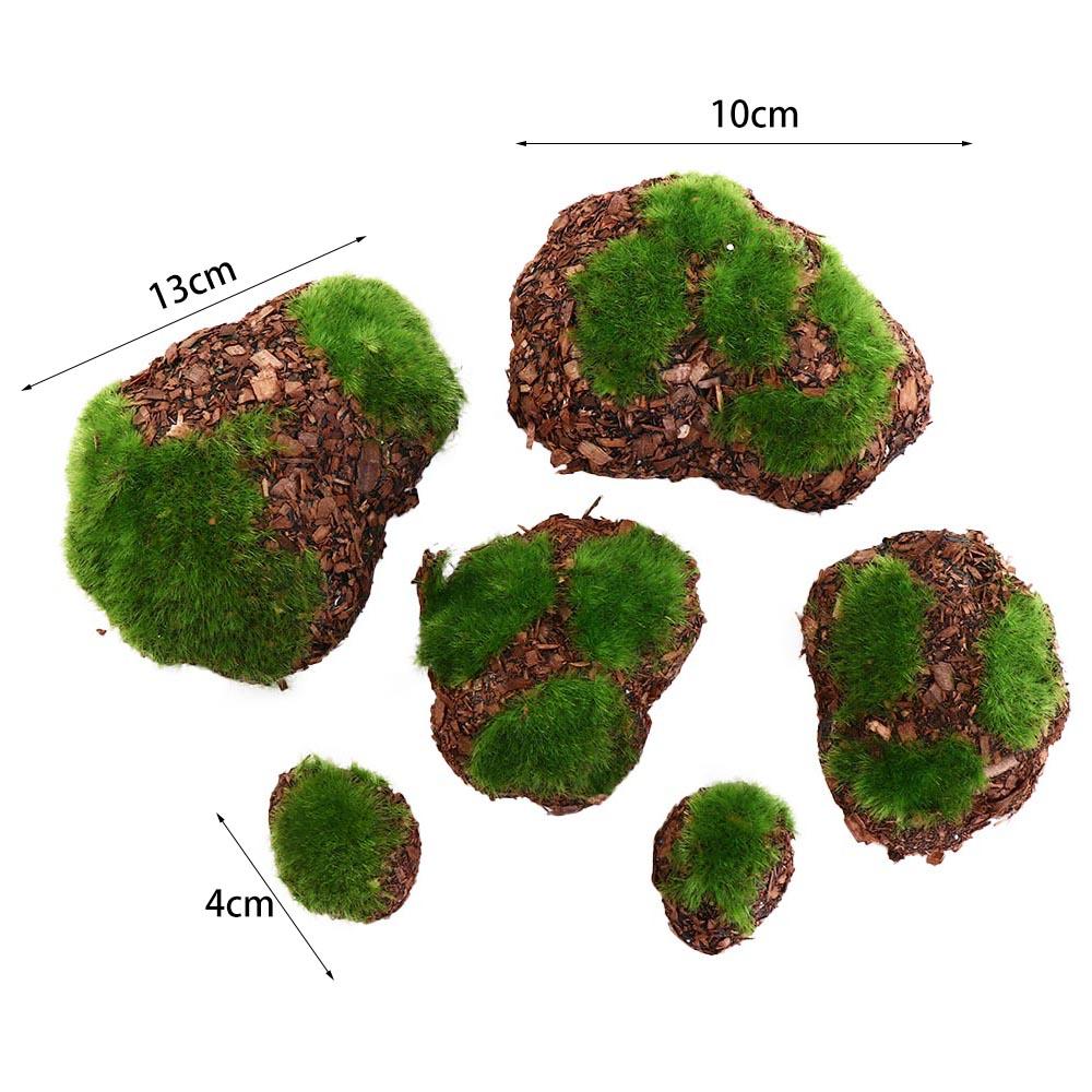 For Vase Glass Cylinder DIY Artificial Plant Moss Micro Landscap Fake Stone Rock Foam Moss Stone