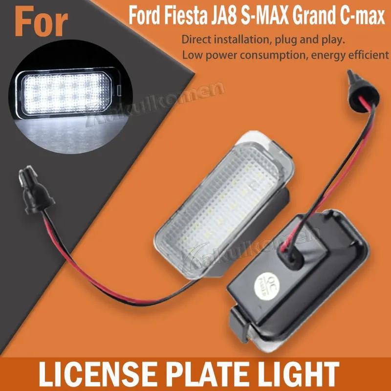 2X Canbus LED License Number Plate Light For Ford Fiesta Focus S-MAX C-MAX Grand Mondeo Kuga Galaxy Jaguar XJ Car Accessories