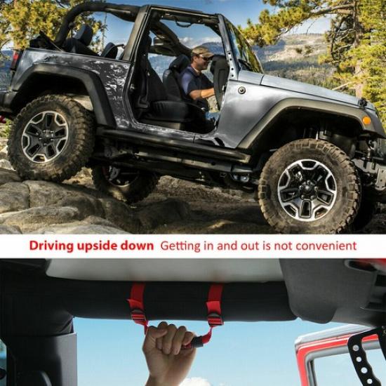 Czerwone uchwyty do pałąków bezpieczeństwa dla akcesoriów Jeep Wrangler YJ TJ LJ JK JL Unlimited