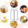 100 Pcs 2oz Clear Plastic Bottles Mini Juice Bottle with Screw Lid Small Empty Reusable Liquid Vial Freezer Beverage Container