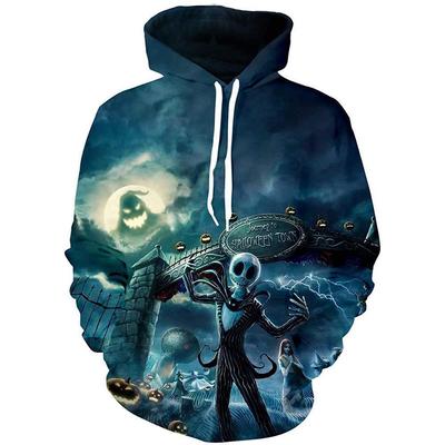 2024 Christmas Horror Night 3D Sweatshirt Fall/Winter New 3d Digital Print Men's Hoodie Sweatshirt Shirt