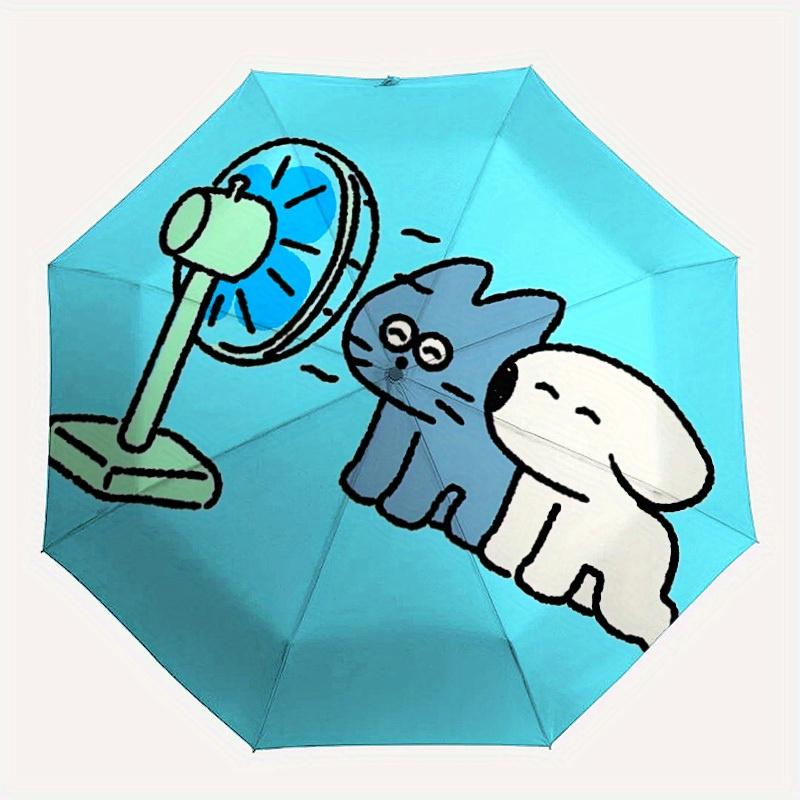 1pc Cute cat Automatic Open/close Folding Umbrella, Compact Portable Travel Umbrella,Cute Umbrella, Durable Construction yy250804047
