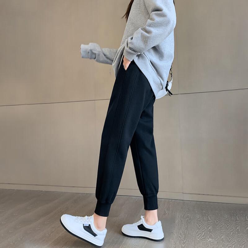 Langsha Women's Loose Fit High-Waist Knitted Jogger Sweatpants