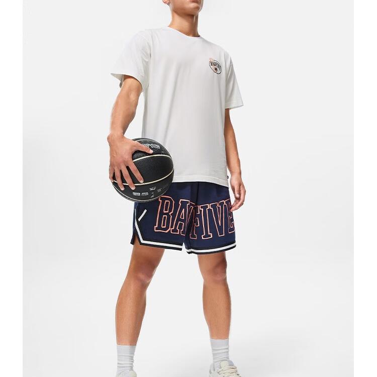 Li-Ning Badfive Letter Print Loose Sports Shorts Men Shorts Deep-Navy-Blue AKST519-4