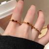 Women's Adjustable Retro Red Glaze Diamond Ring