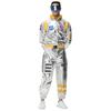 Coppia di Halloween M-XL che vaga per la terra con lo stesso costume spaziale, abbigliamento da palcoscenico da astronauta da uomo e da donna