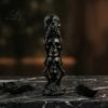 Creative Stacked Skull Sculpture Triple Skulls Figurine Spooky See Hear Speak No Evil Skeleton Head Three Wise Skeletons Statue Statue 3D