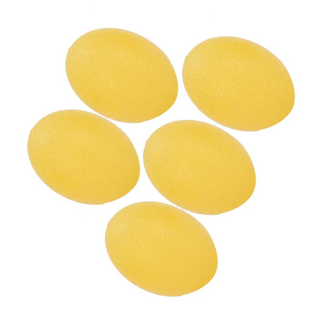 5pcs Silicone Hand Grip Ball Wrist Exercise Strength Training Massage Grip StrengthenerYellow (15