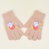 Cartoon men's and women's new children's winter all-finger knitted warm and velvet finger cute boys' gloves