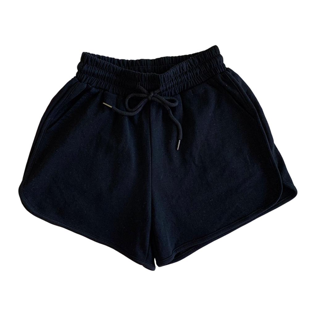 Pantaloni corti larghi da donna, comodi e comodi, con coulisse, in vita, elasticizzati