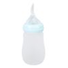 Drinking Aids Feeding Cup Squeeze Controlled Silicone Food Dispensing Spoon Feeder with Straw