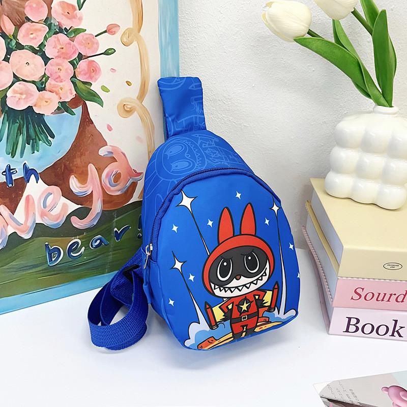 Childrens Stylish Chest Bag Large Capacity Playful Cartoon Design Trendy Sling Purse For Boys Girls And