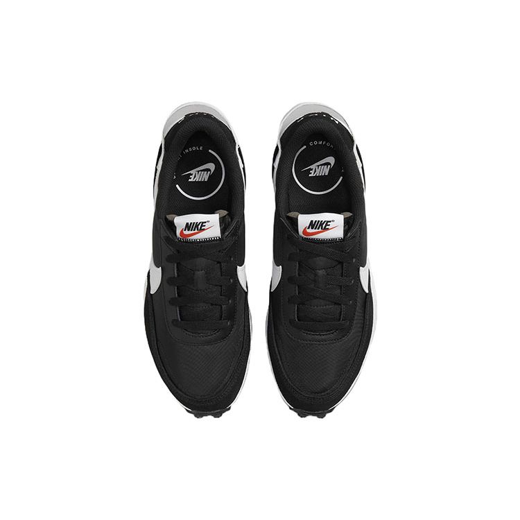 Nike Waffle Debut Black White Women Sneakers Orange Clear DH9523-002