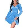 Women's New V-Neck Long Sleeve Fashion Sexy Evening Dress Dress Women's Clothing