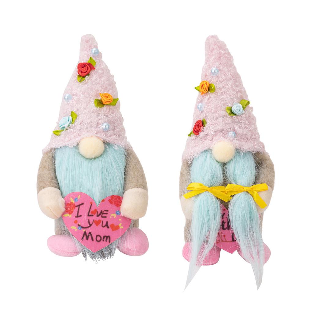 Pink Gnome Delightful Doll With Heart Design For Unique Mothers Day Decor