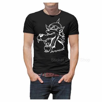 Wolfskopf Kopf T-Shirt Druck Unisex Baumwolle Fruit of The Loom Neu