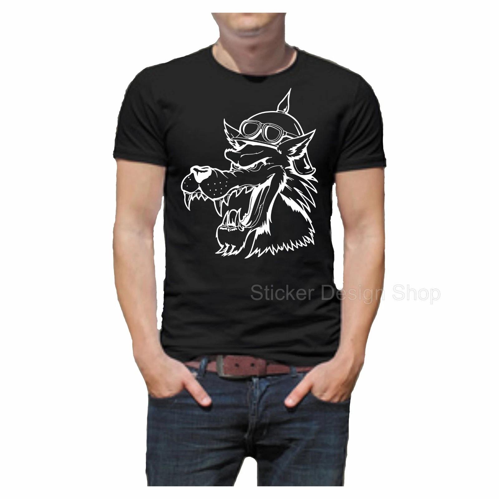 Wolf Head Head T-Shirt Print Unisex Cotton Fruit of The Loom New XL