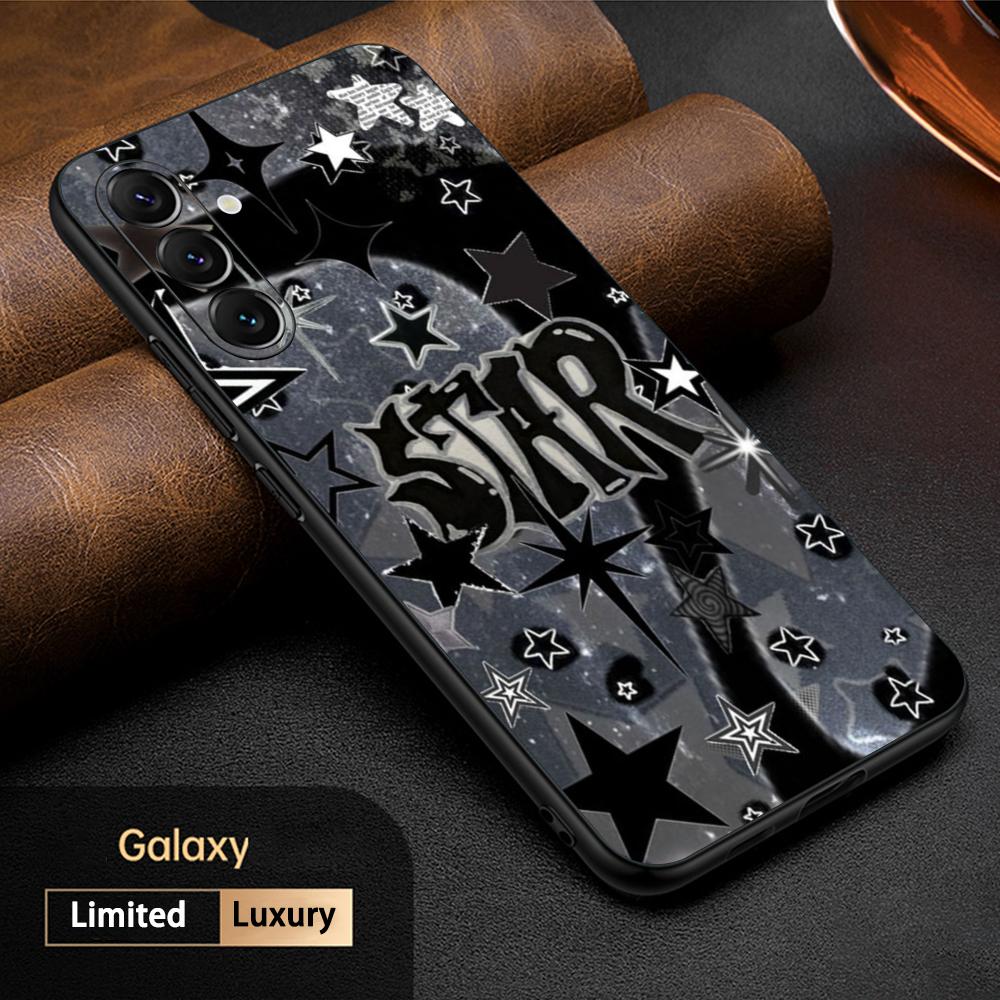 Fashion Cool Star Hot Selling Pattern Phone Case For Samsung Galaxy S26 S25 S24 S23 S22 S21 Plus Ultra Note20 Soft Black