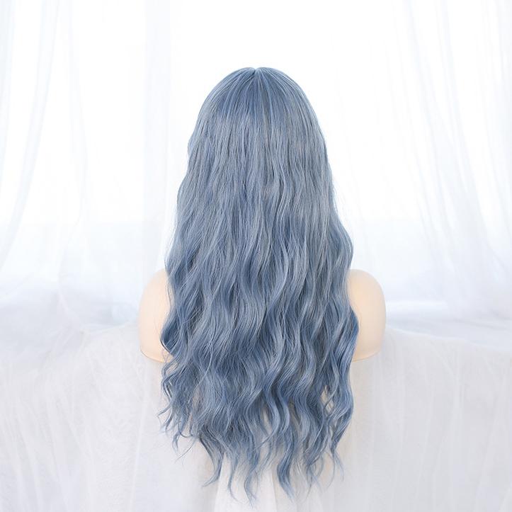 Bybrana Peruka syntetyczna Kobiece długie kręcone włosy Duża fala Temperament Naturalna grzywka Żaroodporna peruka syntetyczna