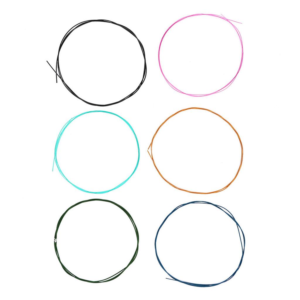 6Pcs Set Colorful Normal Tension Alloy Nylon String for Classical Guitar