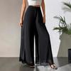Women's Wide Leg Pants Casual Chiffon Loose Trousers for Summer