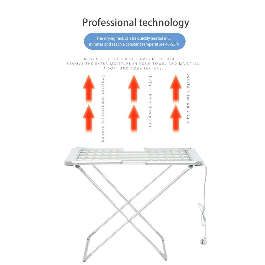 Smart Laundry Rack Indoor Foldable Clothes Heated Drying Rack Multifunctional Temperature And Time Controlled Laundry Hanger