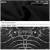 26SS American high street tide brand skull bone print design short-sleeved T-shirt men and women hip-hop fried street half-sleeved couple
