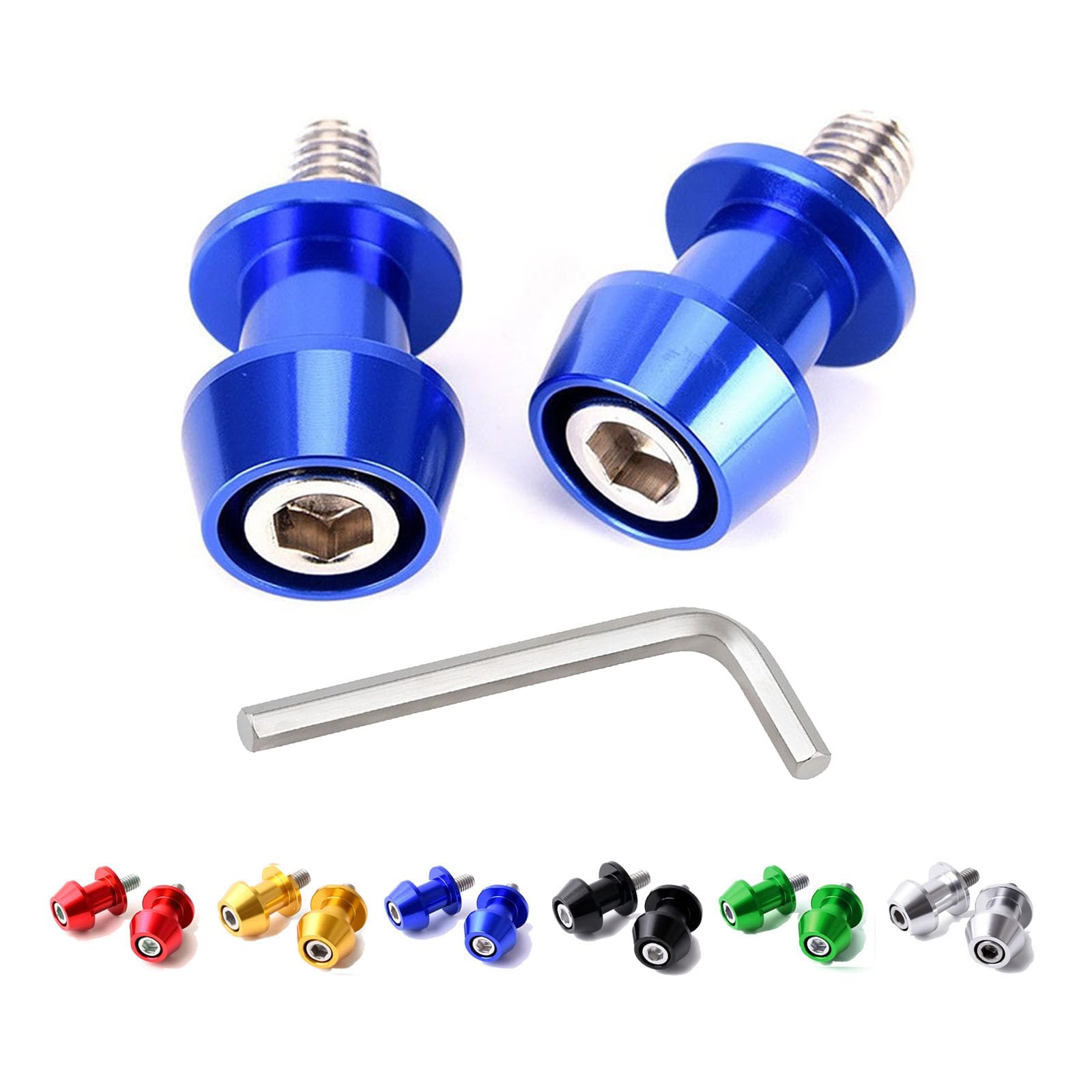 

Набор из 2 крюков для подставки M10, 0,4 дюйма (10 мм), Мотоцикл, Задний шестигранный ключ синий