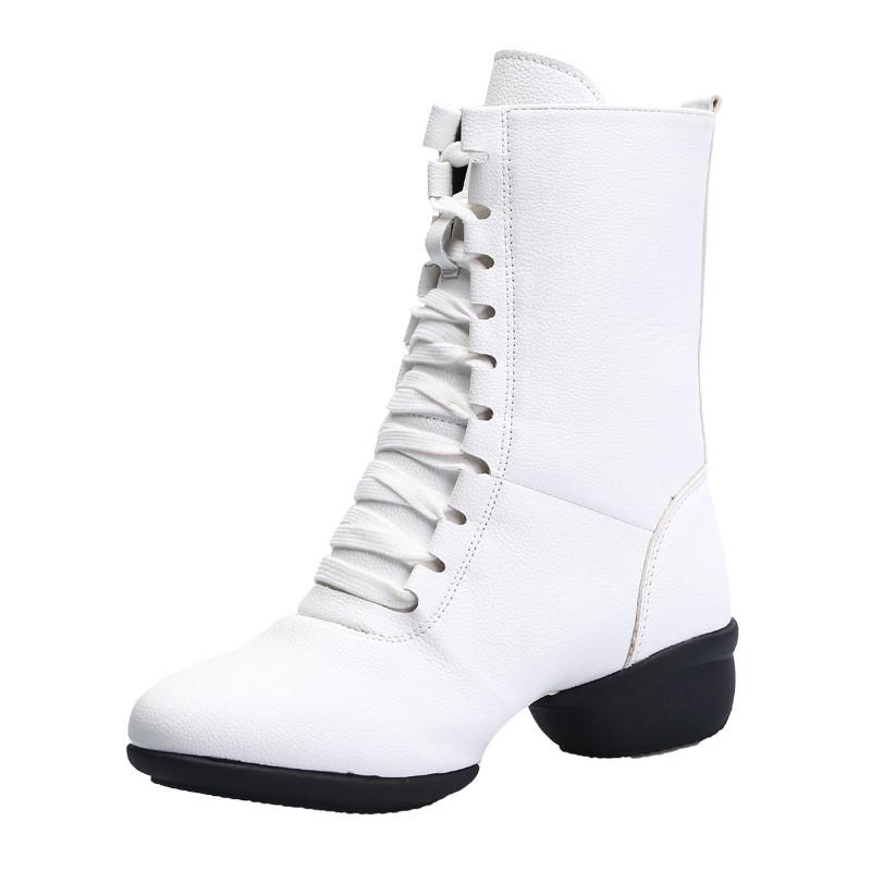 

Кожаные туфли для современного джазового танца женские взрослые высокие танцевальные ботинки на мягкой подошве для латиноамериканских танцев бальные танцевальные ботинки 34 белый