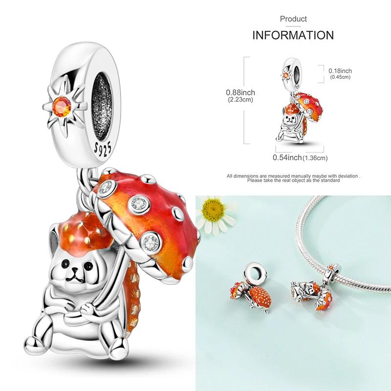 Charms Plata De Ley Sunflower Travel Balloon Devil Eyes Dragonfly Butterfly Charm Fit Original Fits Women Jewelry Charms