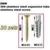 30 Sets Stainless Steel Drywall Concrete Drilling Plug Expansion Bolt Fasteners Self-Tapping Screw And Expansion Tube Anchor Kit