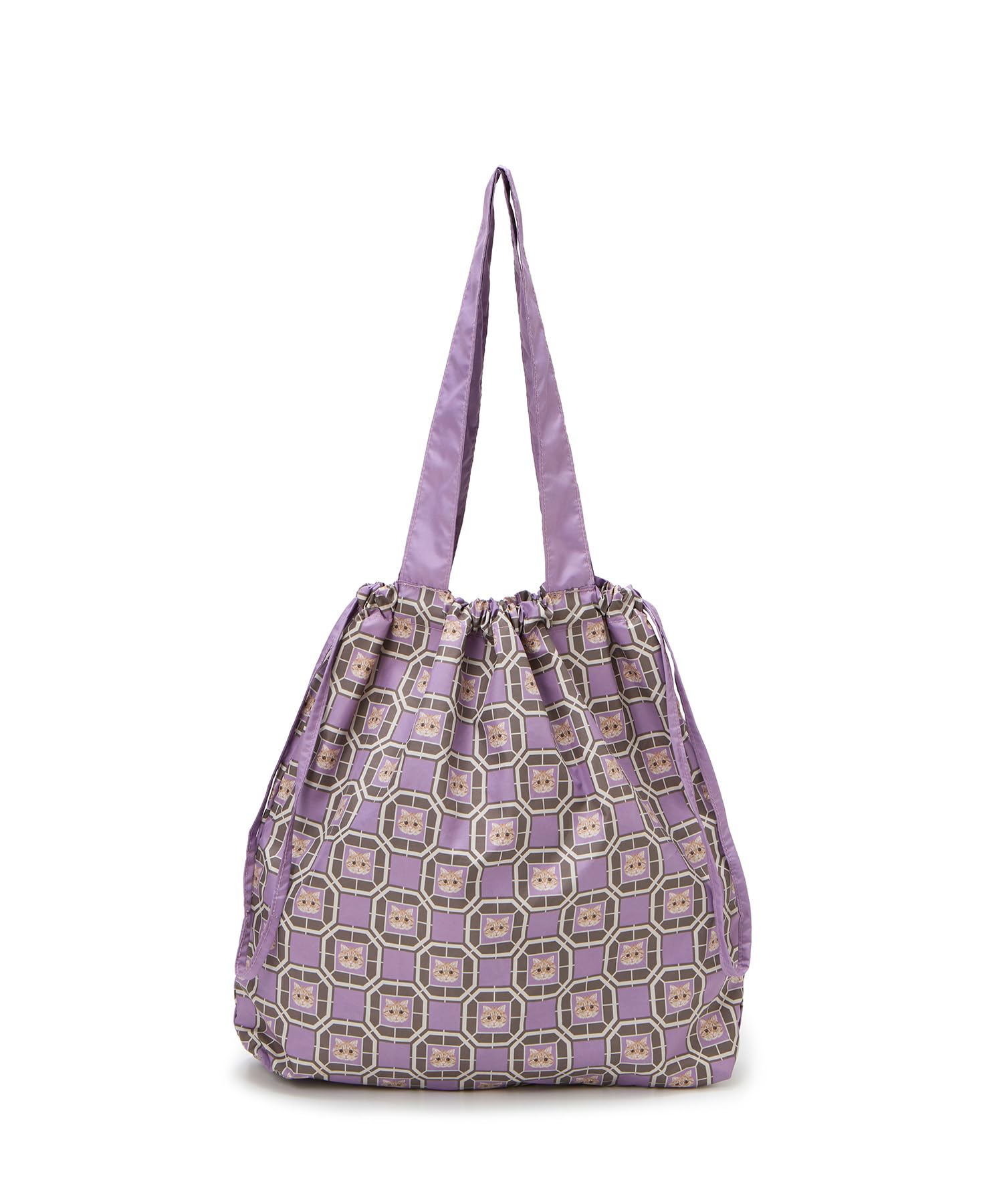 

Pocketable Cat Print Eco Bag for Women 502064001624 Lavender [TOPKAPI]