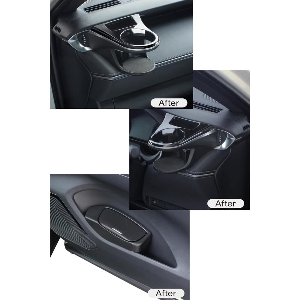 Tsuchiya Yac Toyota Harrier 80 Series Custom Fit Air Conditioner Drink Holders and Side Box Trash Can Set SY-HR11 SY-HR12 SY-HR13