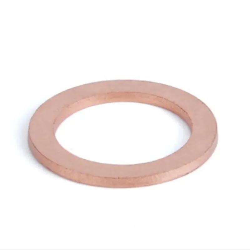 M5 M6 M8 M10 M12 M14 M16 M18 M20 M22 M24 Solid Pure Copper Oil Plugs Washer O-ring Gasket Motorcycle Sump Flat Sealing Spacers