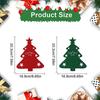 12pcs Christmas Cutlery Holders, Christmas Tree Shaped Felt Spoon and Fork Holder, Xmas New Year Thanksgiving Dining Decoration