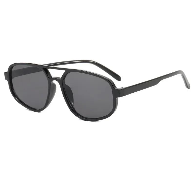 Women Retro Double Beam Sunglasses Summer Outdoor Ultraviole Proof Sun Glasses Men Shading Sunglasses UV400 Goggles