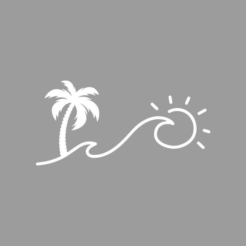Onda Tropicale Palma Estiva Creativi e Divertenti Adesivi Per Fan di Cartoni Animati eAmanti Alta Qualità Per Auto Camion Motociclette