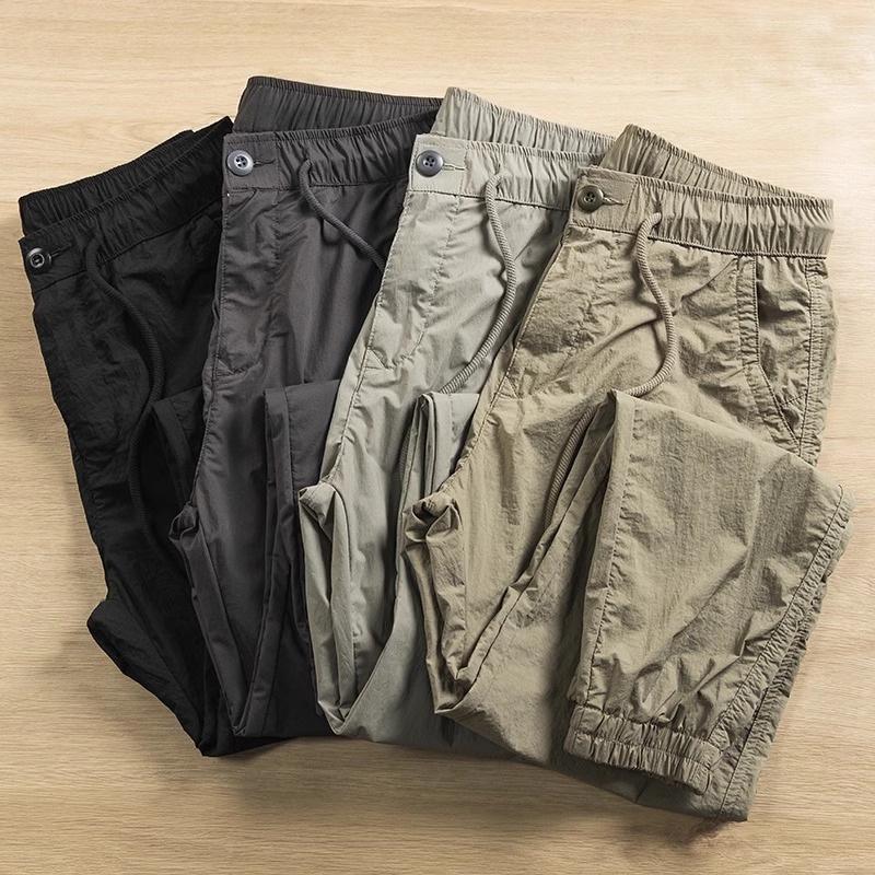 

Men s Quick-Dry Stretch Joggers - Lightweight Autumn Drawstring Pants Triple Extra Large