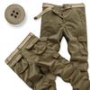 Men's Loose Fit Cotton Tactical Pants with Multi-Pockets