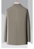 Autumn 2025 Men's Iron-Free Lapel Windbreaker Jacket for Middle-Aged & Elderly - Casual, Versatile, Buttoned Coat