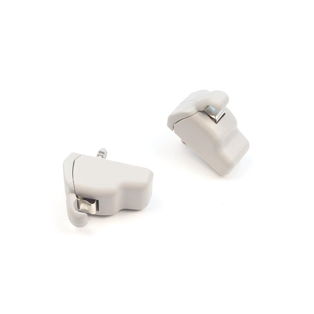 ECF5070 2 Pieces Sun Visor Holder Clips Hook Retainer Light Gray 735633192 for Fiat Tipo 356 Egea 2015-On