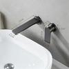 Gunmetal PVD Wall-Mounted Concealed Basin Faucet - All-Copper Hot & Cold Water Bathroom Sink Tap
