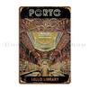 Enchanting Porto Lello Library Illustration Metal Sign Design Living Room Wall Cave Plaques Party Tin Sign Poster