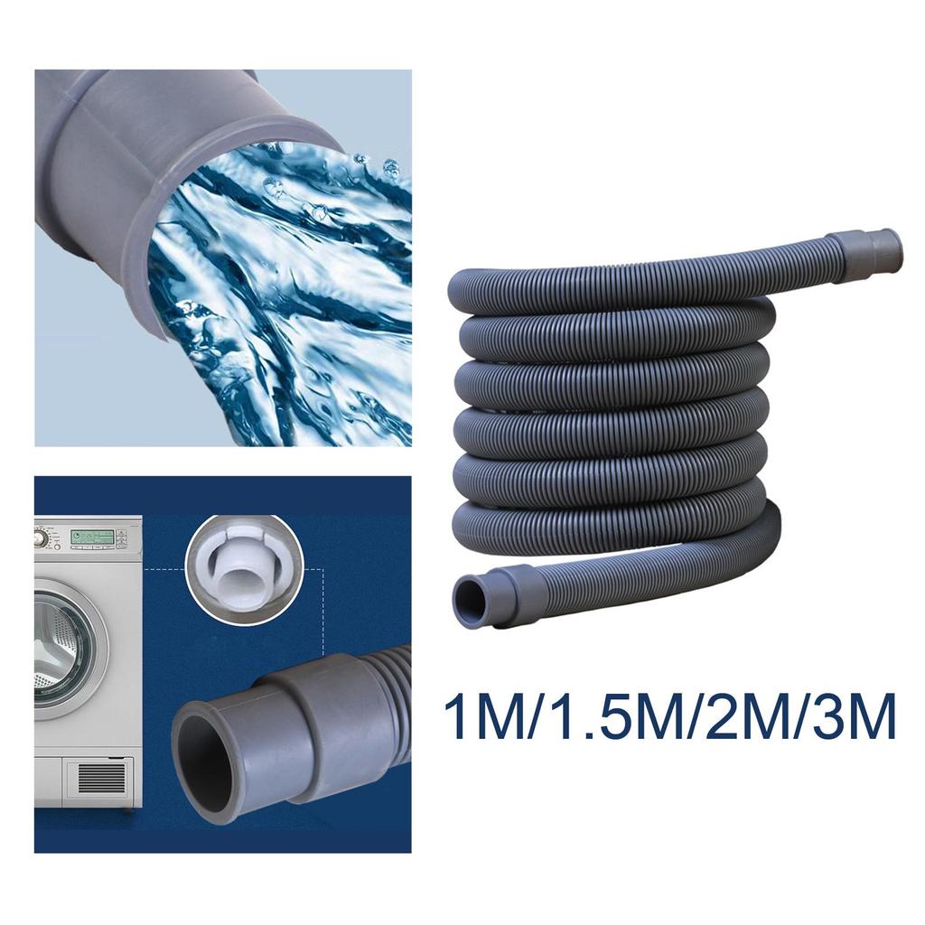 Flexible Corrugated Washing Machine Drain Hose Extension Pipe High Pressure Waste Water Outlet Soft Tube for Laundry Appliances