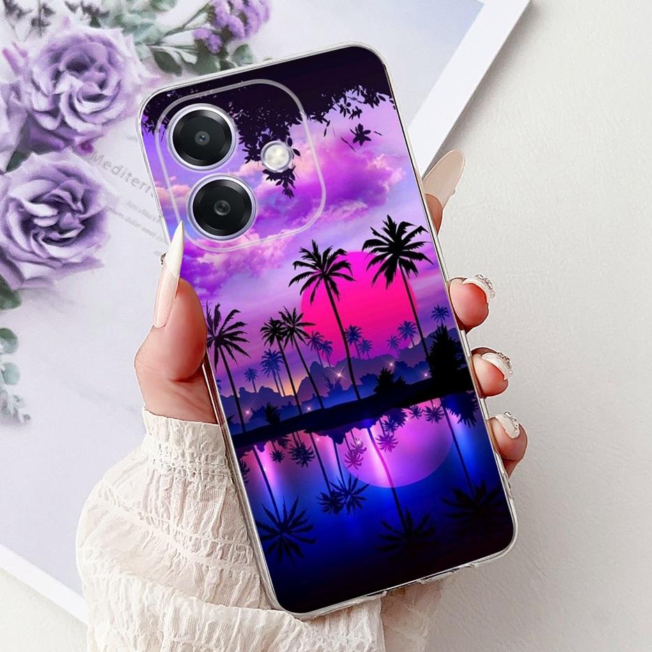 For Oppo A3 A3x 4G Case CPH2641 Luxury Fashion Painted Cover Clear Silicone Phone Case For Oppo A3x OppoA3 OppoA3x 4G Soft Shell