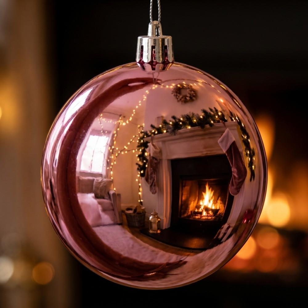 72pcs Plastic Christmas Balls 3 Cm 1.2 In Christmas Hanging Ball Gold Red Pink Decorative Balls Christmas Tree Balls