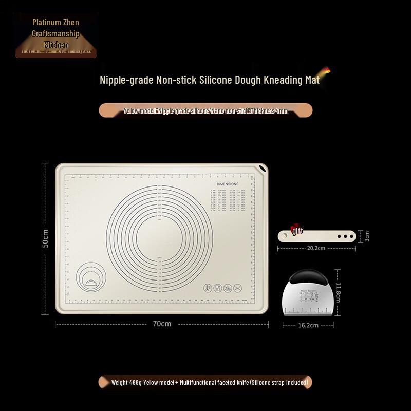 Bozhen Craftsman Chef Silicone Dough Kneading Mat