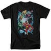 Comics Justice League Electric Heroes Unite Black TShirt