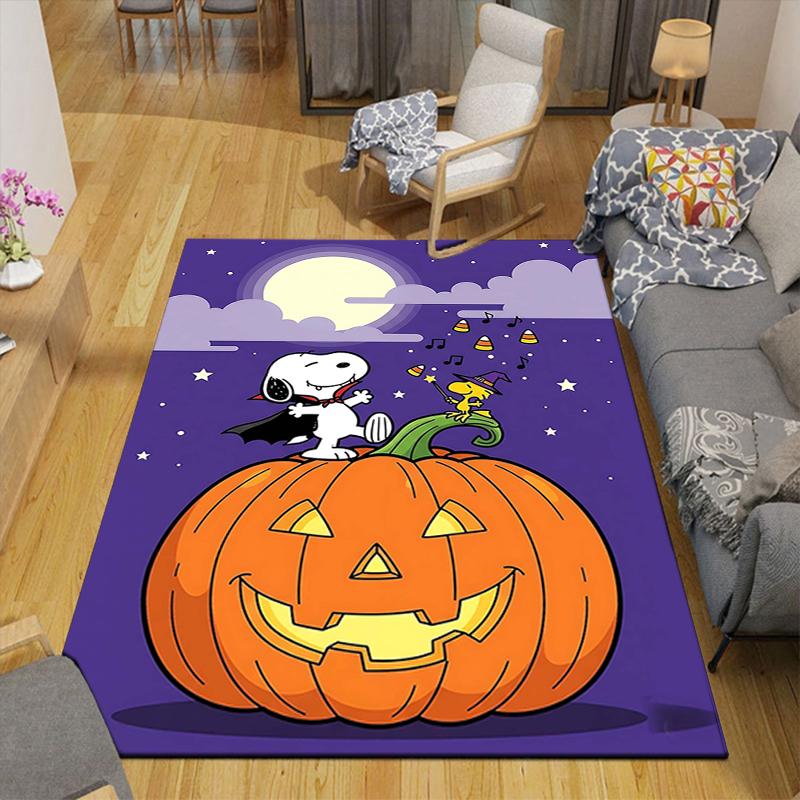 1Pc Snoopy Halloween Mummy Night Rug Office Carpet Indoor Outdoor Doormat Nonslip Soft And Comfortable Living Room Christmas Halloween Gift D91896